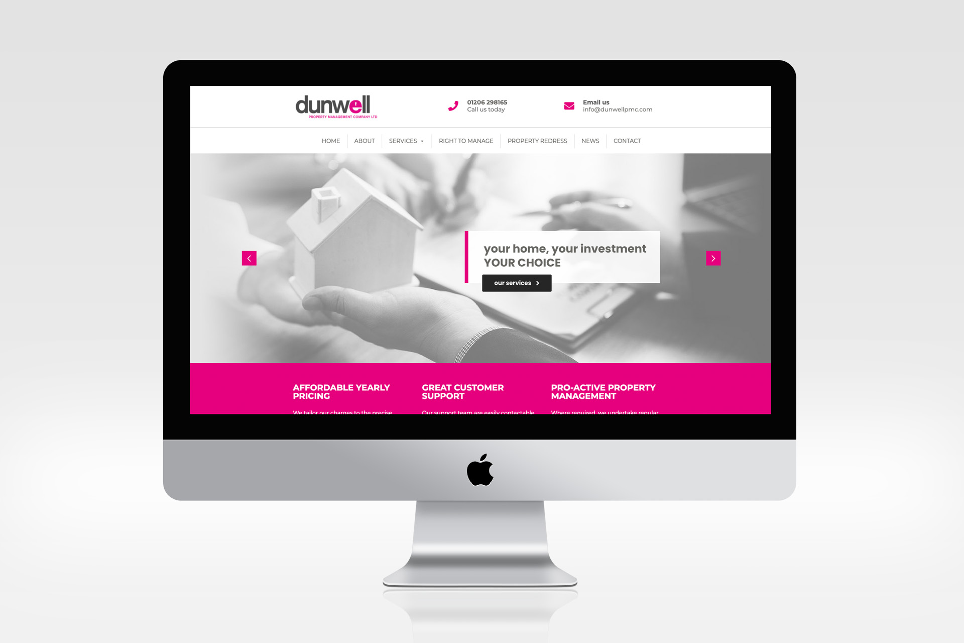 Wordpress website design build hosting Dunwell property