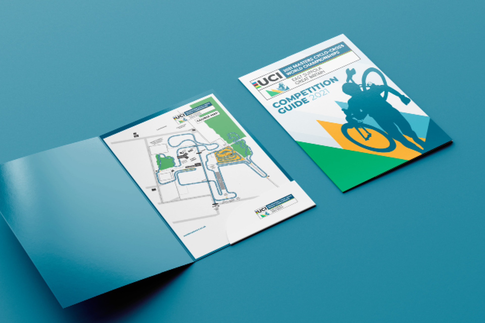 Uci masters cyclo-cross brochure folder design and print