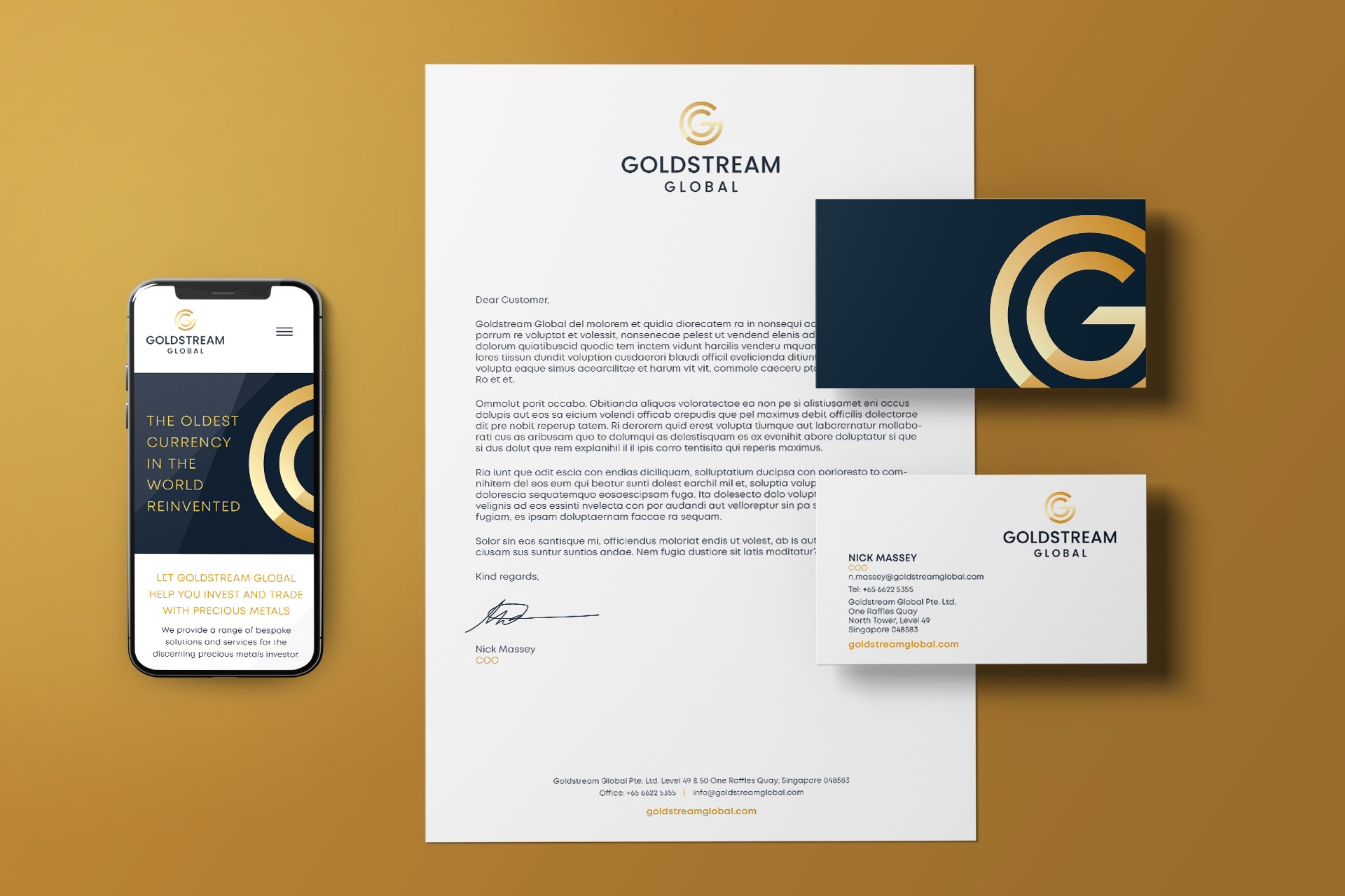 Goldstream Global branding graphic design and print
