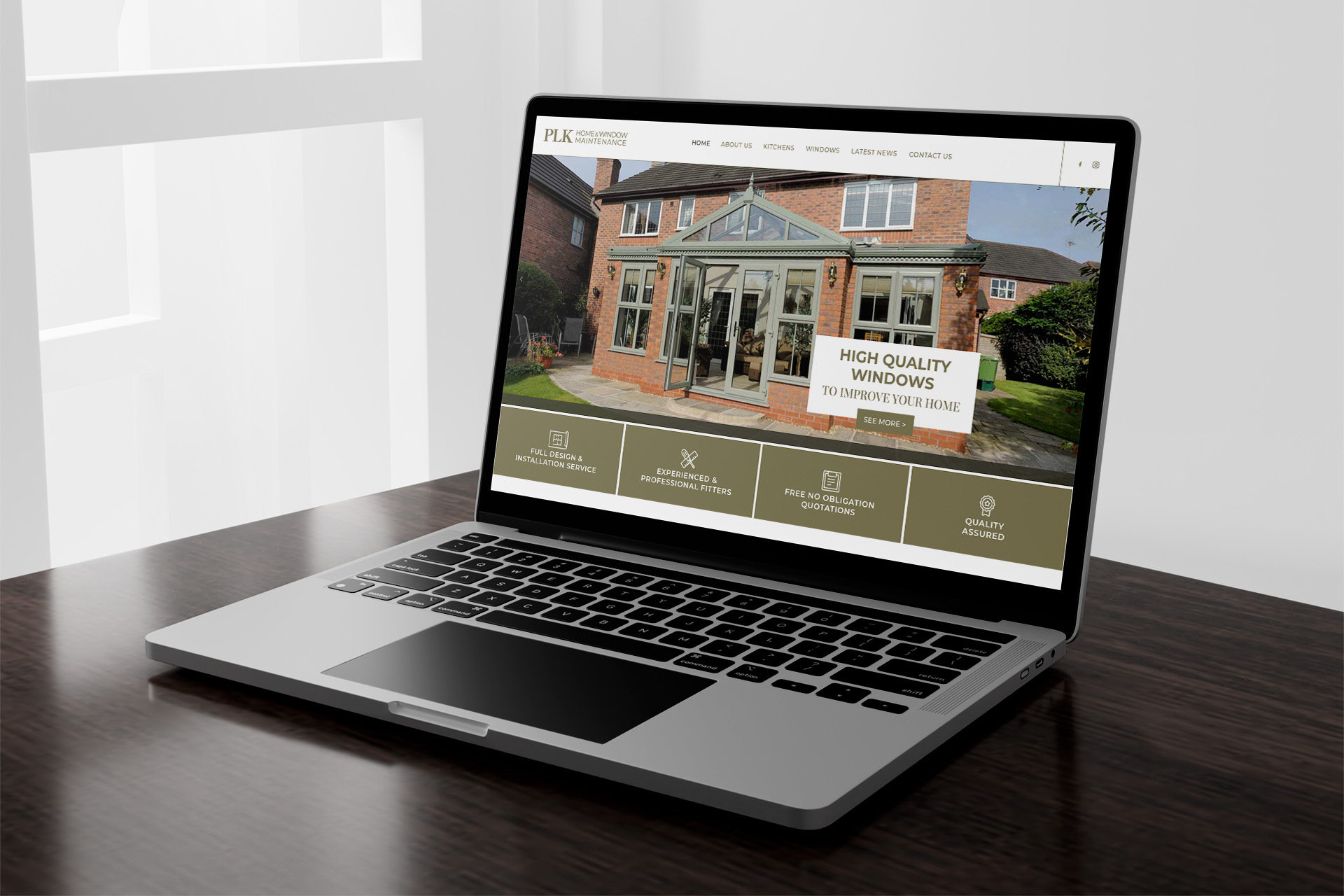 PLK Home & Window Maintenance website design